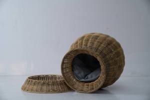 Letto Rialzato per Gatti in Vimini Ecologico, Design Resistente, Morbido e Confortevole per Animali Domestici Pelosi - Product Image 2