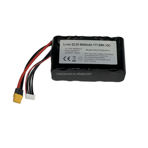Batería de Litio Lipo MASON de 22.2V 8Ah 10C de Alta Velocidad, 8000mAh, Configuración 6S2P, Larga Vida Útil, Certificación <span class=keywords><strong>CE</strong></span>, Compacta para Drones - Product Image 3