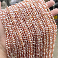 Perles d'eau douce naturelles 5 mm, polies double face, trou horizontal, perles en vrac, collection, accessoires de bijoux DIY