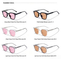 Lunettes Rondes Rétro Tendance 2026 FL-60 avec Verres Ambrés Anti-Lumière Bleue et Protection Contre la Photophobie, Monture TR90 Résistante pour Femmes