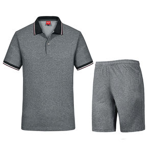 Ensemble de T-shirts à manches courtes personnalisés avec logo 2025 – Nouveauté transfrontalière – Tenue de sport décontractée d'été pour hommes d'âge moyen et seniors - Product Image 1