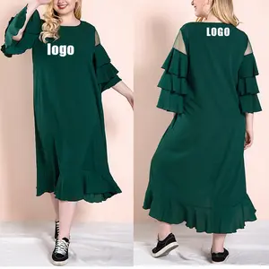 فساتين نسائية بوهو بسيطة لحفلات الربيع والخريف 2023, فستان كبير الحجم باللون الأخضر الزمردي مناسب للحفلات والنوادي