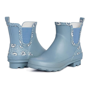 Custom Logo Women Mid Cut Waterproof Natural Rubber Rain <strong>Boots</strong> <strong>Ankle</strong> Garden Work <strong>Boots</strong> OEM Manufacturer <strong>Wellington</strong> <strong>Boots</strong> - Product Image 2