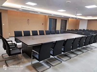 Mesa de Conferencia Personalizable de Gran Tamaño, Juego de Sillas para Sala de Reuniones, para 12, 14 o 18 Personas, para Uso Comercial