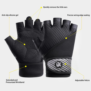 <span class=keywords><strong>Gants</strong></span> de sport pour hommes et femmes, été, demi-doigts, équipement d'entraînement, antidérapants, amortissants, allongement du poignet, <span class=keywords><strong>fitness</strong></span> - Product Image 2