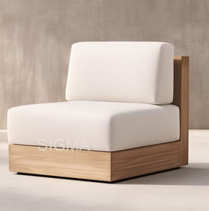 Ensemble de meubles de salon en bois pour patio extérieur au design moderne Ensemble de canapés de jardin en bois massif de haut niveau en teck - Product Image 3