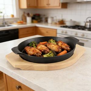 Poêle à griller commerciale à double poignée en <span class=keywords><strong>fonte</strong></span> antiadhésive, facile à nettoyer, pour <span class=keywords><strong>barbecue</strong></span> et cuisinière à induction, fournie directement par le fabricant - Product Image 4