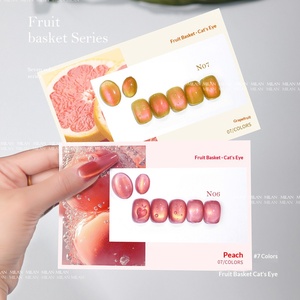Set de Esmalte de Uñas de Gel Efecto Ojo de Gato, Popular en <span class=keywords><strong>Internet</strong></span> 2026, No Tóxico, Resistente al Agua, Blanqueador, 7 Colores, 15ml - Product Image 4