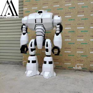 Teen Storefront Attraction Sci-Fi Decoration <strong>Model</strong> OEM Resin White Mecha Statue <strong>Craft</strong> Manufacturer for Theme Park Installation - Product Image 2