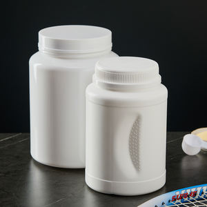Tarro de suplemento de plástico HDPE PCR sostenible, de boca ancha contenedor hermético, logotipo personalizado, precio de fábrica para proteína en polvo - Product Image 4
