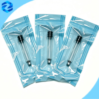 Flacon vide en verre borosilicate neutre avec bouchon en caoutchouc et capuchon en aluminium