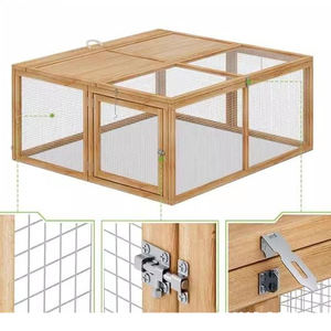 <span class=keywords><strong>Cages</strong></span> pour animaux de compagnie en bois pliables fermeture à bouton pression à la mode pour chiens lapins poulets perroquets canards Pigeons - Product Image 4