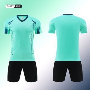 Vêtements de sport respirants à séchage rapide pour adultes, t-shirt et short imprimés avec logo pour l'<span class=keywords><strong>entraînement</strong></span> au football, collection été grande taille - Product Image 6