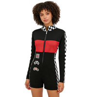 Combinaison de course en polyester pour femmes, tailles S-XXL, combinaison de moto F1, costume COS, uniforme de pom-pom girl