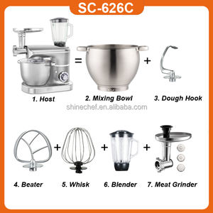 Robot alimentaire planétaire 1500W, mixeur de cuisine, mélangeur, broyeur de viande, livraison gratuite - Product Image 6