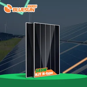 Bluesun 프로 버전 N 형 태양 전지 패널 580W 태양 전지 패널 선택 HJT Shingled 태양 전지 패널 주거 및 상업 사용