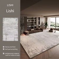 Tapis de luxe modernes en polyester doux, fabriqués à la machine, pour la décoration intérieure, tapis de sol pour salon, lavables