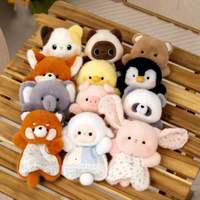 Peluche anti-stress en forme d'animal de 16 cm, compagnon de table, poupée de compression apaisante, porte-clés en peluche, poupée pour machine à griffes