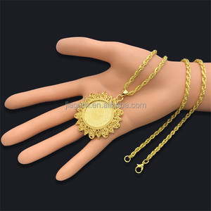 <span class=keywords><strong>Collana</strong></span> lunga in oro da <span class=keywords><strong>60</strong></span> <span class=keywords><strong>cm</strong></span> con pendente di Design arabo del medio oriente - Product Image 2