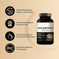 Capsules de Palmier Nain OEM – Biotine, Acide Hyaluronique – Soutien Prostate, Urinaire, Cheveux, Immunité pour Homme Adulte – Complément Herbal Halal