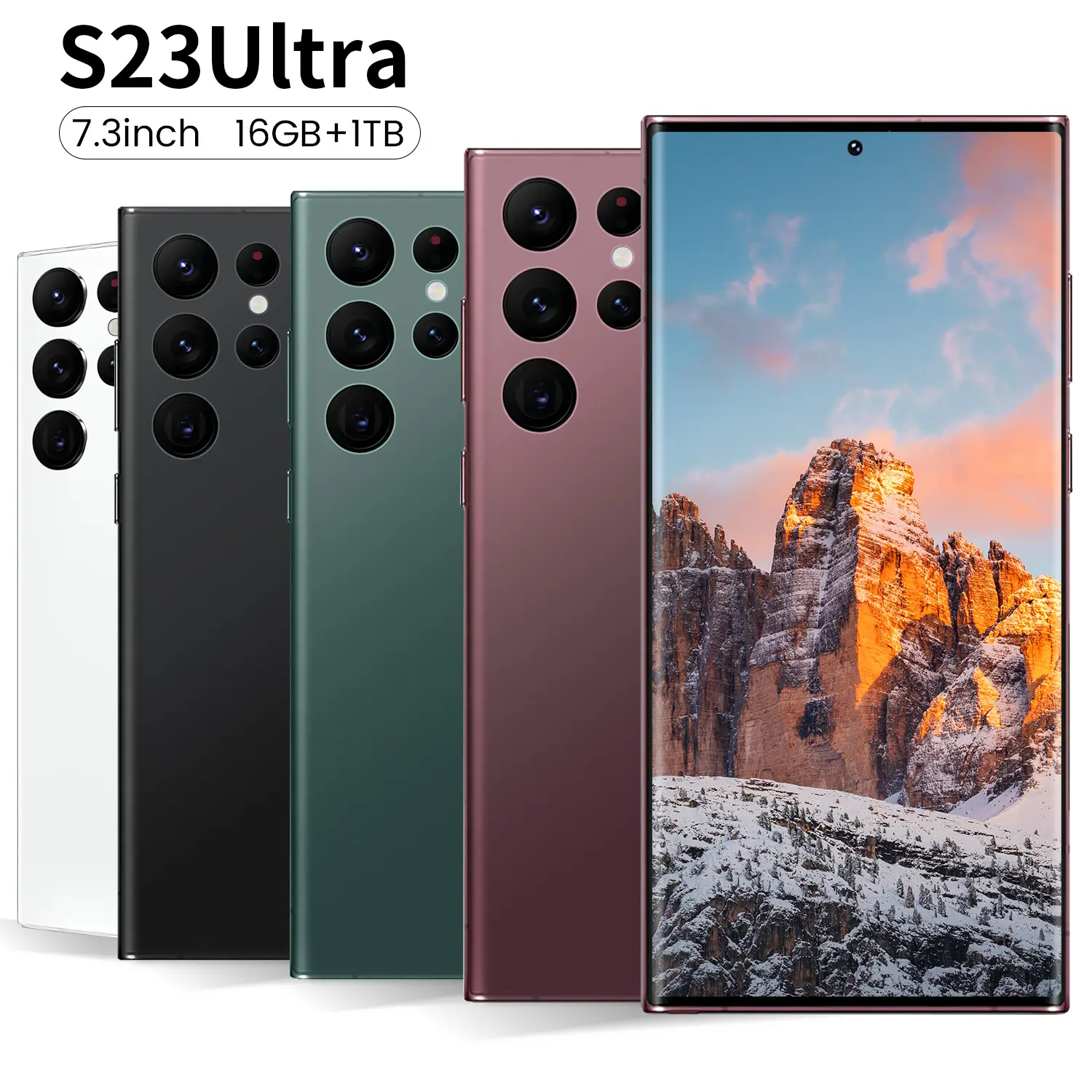 2024 nouveau téléphone intelligent Ultra haute vitesse S23 Ultra 16gb + 1tb 5g 7.2 pouces 48mp + 100mp Snapdragon 8 + 2 Android 12 téléphone de jeu intelligent