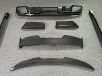 Kit de cuerpo de fibra de carbono estilo LD para BMW X6M F96 fibra de carbono labio delantero faldón lateral difusor trasero alerón trasero capó tubo de escape