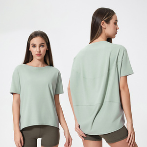 Roregal New Colors Confortable Fit Alignement Second Skin Aligner T-<span class=keywords><strong>shirt</strong></span> de <span class=keywords><strong>sport</strong></span> Top ample pour <span class=keywords><strong>femme</strong></span> - Product Image 2