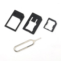 Adaptador de tarjeta Sim Nano 3 en 1, convertidor de accesorios para teléfono móvil