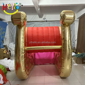 Satılık noel dekorasyon altın yaşam boyutu şişme Santa kızak - Product Image 4