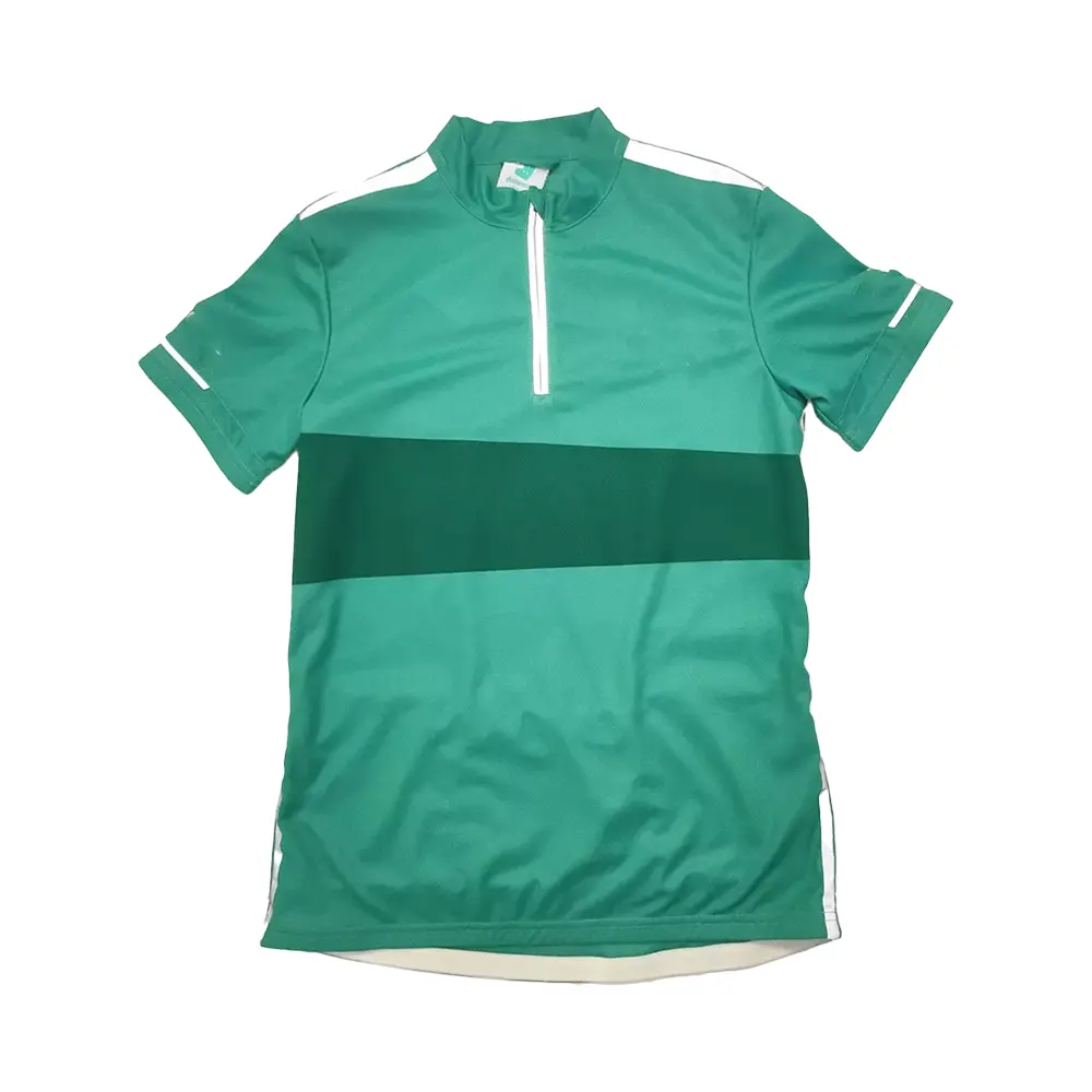 Newest Design Custom Logo Safety Reflective Bike Wear Apparel Tops Green Cycling Jersey For Night