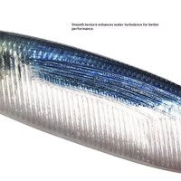 Wildtrek 6.5/12.5/16cm Leurre souple réaliste imprimé en 3D, type maquereau, avec queue fourchue, pour la pêche en mer, en eau douce et en haute mer