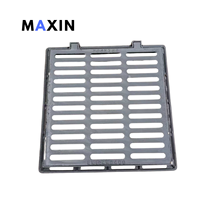 Grille de caniveau en fonte ductile MAXIN MX100030 EN124 D400 certifiée CE, surface en bitume noir, sécurité routière, vente directe usine Chine