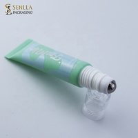 Emballage personnalisé pour gloss à lèvres en tube souple de 10 ml, 15 ml, 20 ml, crème pour les yeux mate, sérum, baume à lèvres, tube roll-on avec applicateur en acier métallique