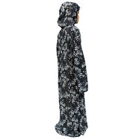 Robe hijab pour filles de 1 à 10 ans, vêtements ethniques islamiques, robe maxi à imprimé floral, robe à capuche, abaya pour enfants musulmans