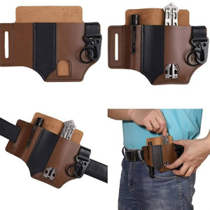 Pochette de ceinture tactique EDC personnalisée en usine, sac banane multi-usage pour techniciens d'entretien, étui utilitaire en cuir durable - Product Image 6