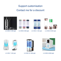 Gelas Air Kaya Hidrogen Alkali Hitam Stainless Steel Grosir 450Ml Botol Air Kaya Hidrogen