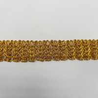 Bordure en dentelle tressée multi-formes style ethnique vintage avec fil métallique, non extensible, tailles personnalisables pour la vente en gros