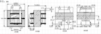 Transformateur monophasé à courant élevé et haute fréquence BR6533-5515A BEIRUI BR2541 EE65 avec noyau en ferrite et fil de cuivre, conforme RoHS CE ISO9001