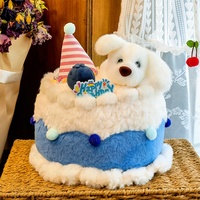 Boneka Kue Macaron Warna-Warni dengan Hiasan Kelinci Anjing, Boneka Kue Ulang Tahun Lembut, Dekorasi Pesta, Grosir, Logo Kustom, Pabrik