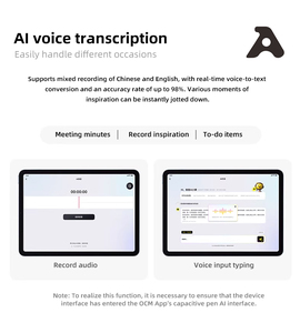 Lápiz Táctil Activo Capacitivo para iPad 2025, con Búsqueda por IA, Grabación y Logotipo Personalizado, para Cuaderno Inteligente de Plástico - Product Image 6