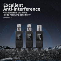 Accuracy Pro Audio UHF-MTU004 Sistema Inalámbrico de Micrófono de 3 Piezas, Transmisor y Receptor de Micrófono Inalámbrico Enchufable