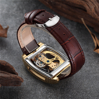 Shenhua Reloj 30 Transparente Royal Fashion Wasserdichte automatische mechanische Uhr Leder Skelett Tour billion Leuchtende Uhr