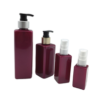 Fournisseur OEM Bouteille en plastique personnalisée OEM Bouteilles carrées noires 120ml 200ml 250ml Bouteille carrée en PET