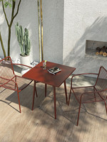 Table de balcon moderne minimaliste en fer forgé, résistante aux intempéries et au soleil, multifonctionnelle pour les salons de thé