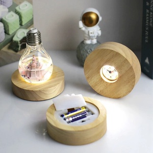 5 mét <span class=keywords><strong>Acrylic</strong></span> 3D đêm đèn gỗ cơ sở <span class=keywords><strong>LED</strong></span> hiển thị đứng chủ Powered by AAA pin - Product Image 2