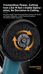 Điện pin công cụ không chổi than điện Máy mài góc cho mài kim loại đường sắt đánh bóng - Product Image 2