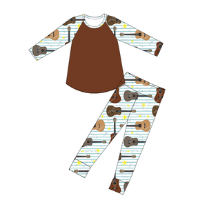 Conjunto de Pijama para Niñas Pequeñas, Top de Manga Larga con Dobladillo Curvo y Leggings, Ropa Cómoda para Estar en Casa - Product Image 3