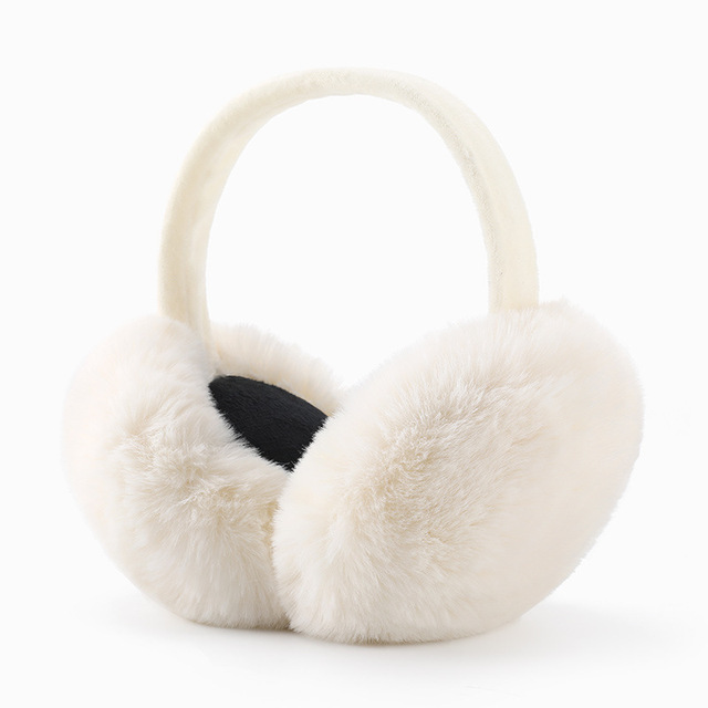 Autumn and Winter New Foldable Earmuffs Cute Warm Windproof Solid Color Simple Plush Ear protection for Men and Women