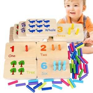 Jeu de bâtons de Cognition Montessori pour enfants, apprentissage préscolaire des maths et des nombres, activités éducatives - Product Image 1