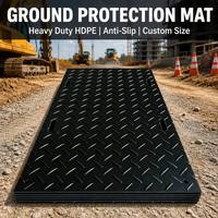 Dalles de protection au sol en HDPE grand format, panneaux d'accès robustes surdimensionnés pour une couverture rapide du chantier, vente en gros